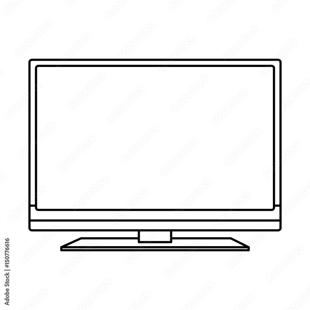 modern television icon over white background. vector illustration modern television icon over white background. vector illustration