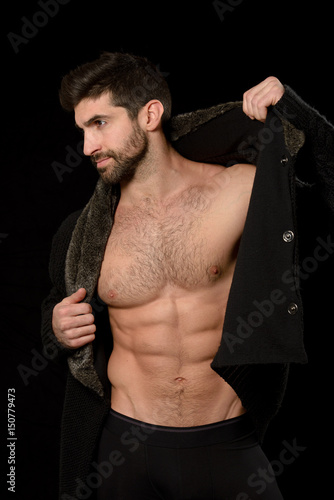 Greek God looking left in color