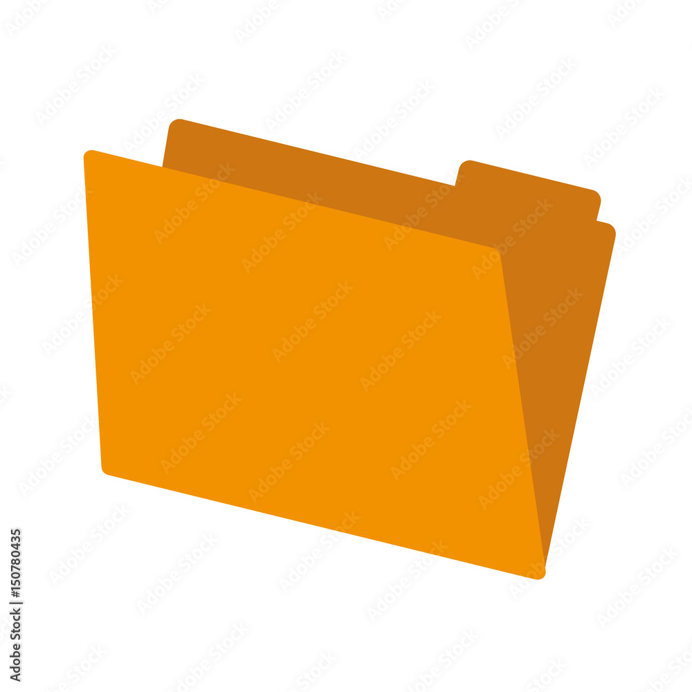 document folder icon over white background. colorful design. vector illustration