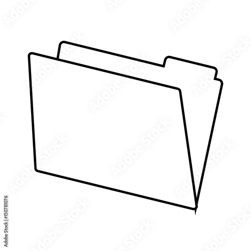 document folder icon over white background. vector illustration