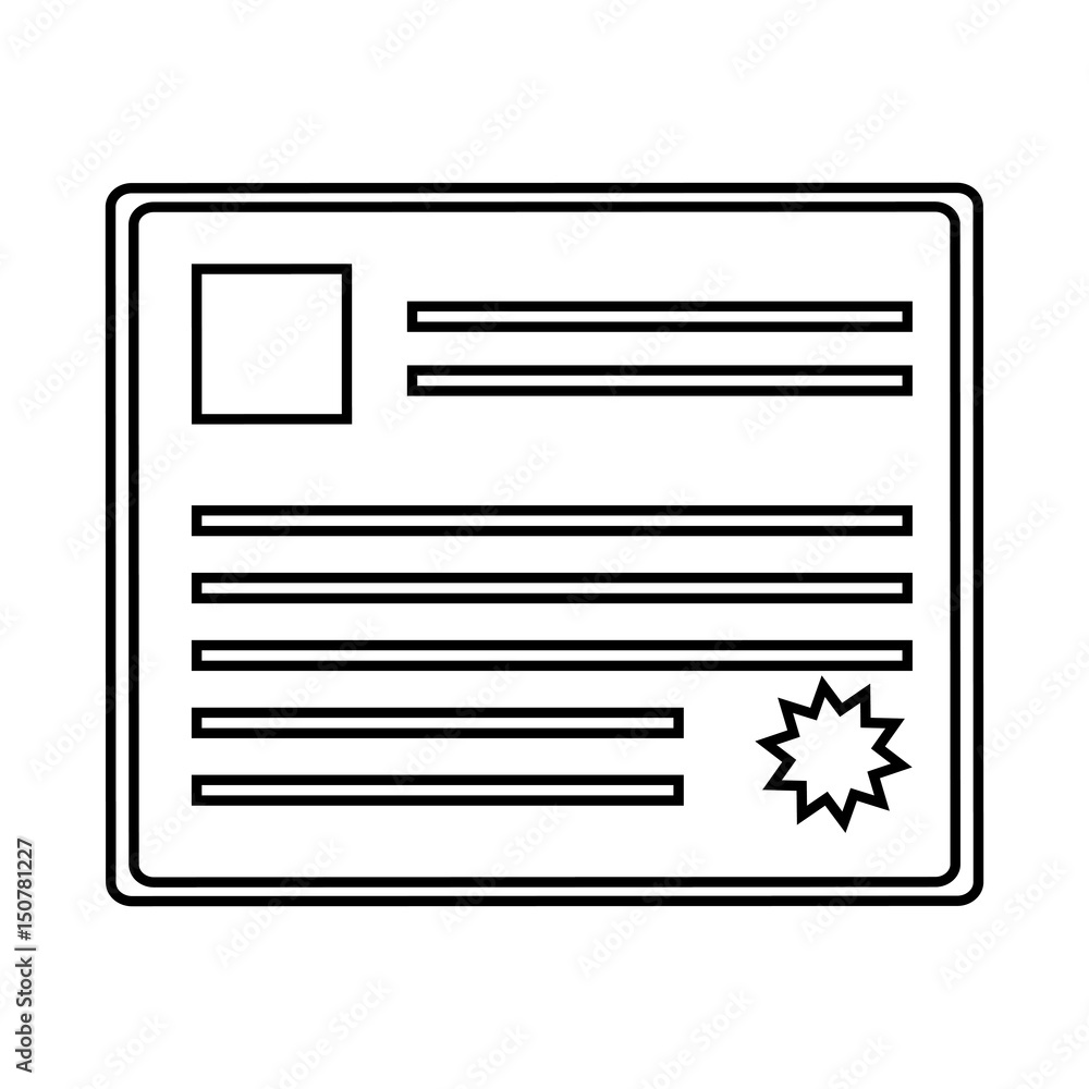 certificate icon over white background. vector illustration certificate icon over white background. vector illustration