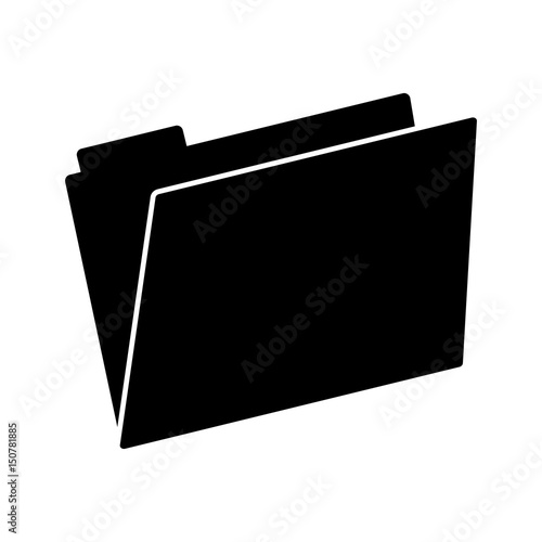 document folder icon over white background. vector illustration
