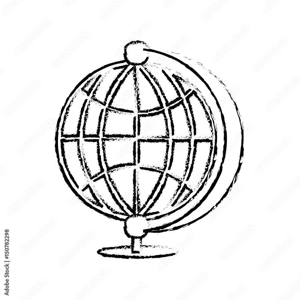 Fototapeta premium geography tool icon over white background. vector illustration