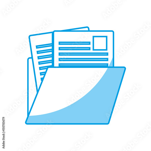 documents folder icon over white background. vector illustration