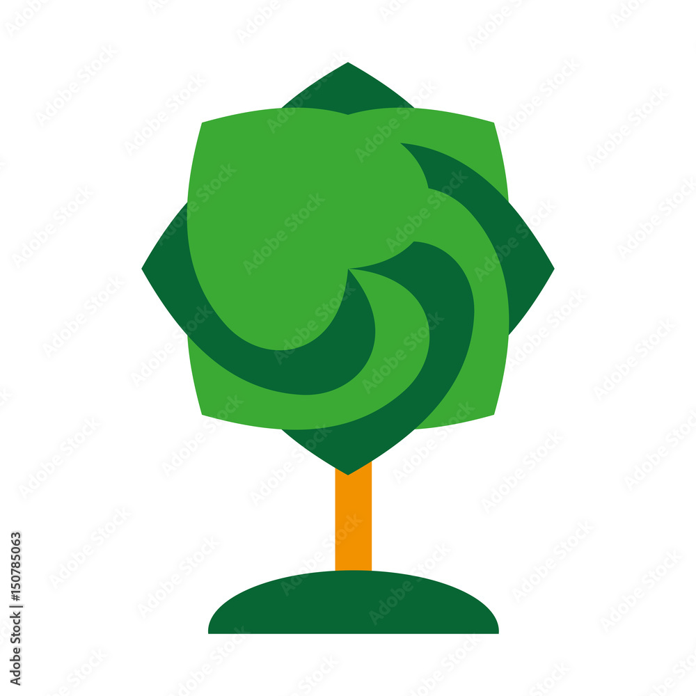 abstract tree icon over white background. vector illustration abstract tree icon over white background. vector illustration