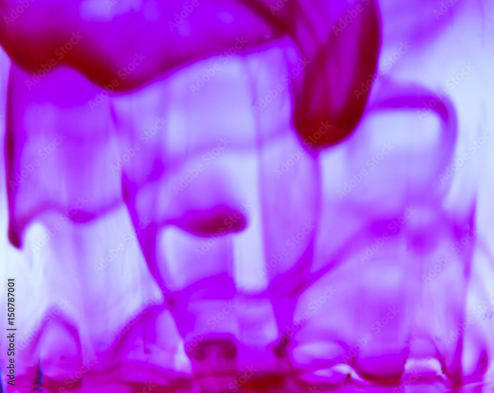 The Abstract of Red and Purple Color in the Glass The Abstract of Red and Purple Color in the Glass