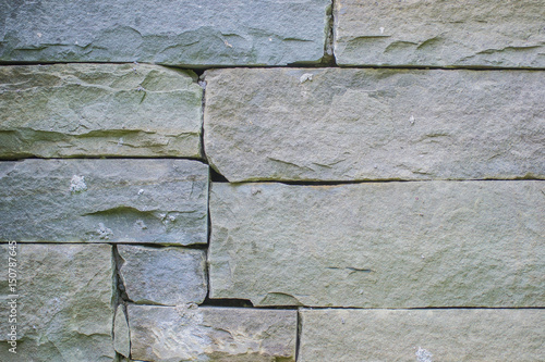 Grey Stone Brick Wall Pattern