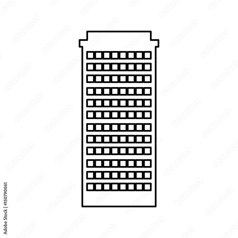 Urban building tower icon vector illustration graphic design