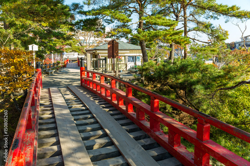 Japanese red bridge in Matsushima © leungchopan