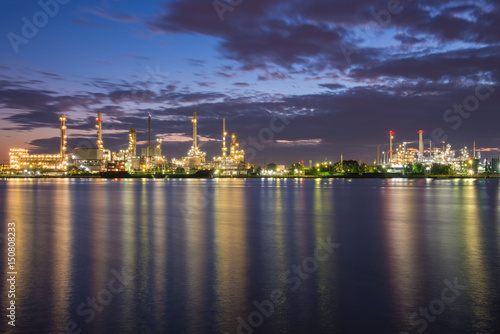 Oil refinery factory in the morning. © teerapol24