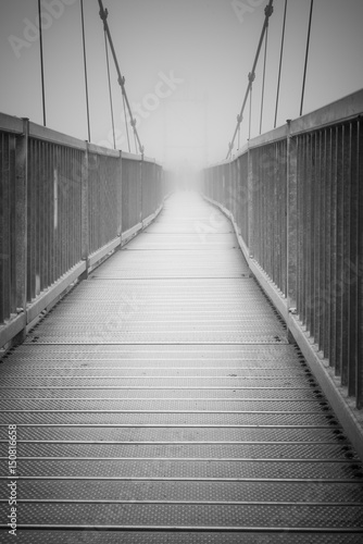 Foggy and Misty Day on a Suspension Bridge in North Carolina Grandfather Mountain © Tammy Ray