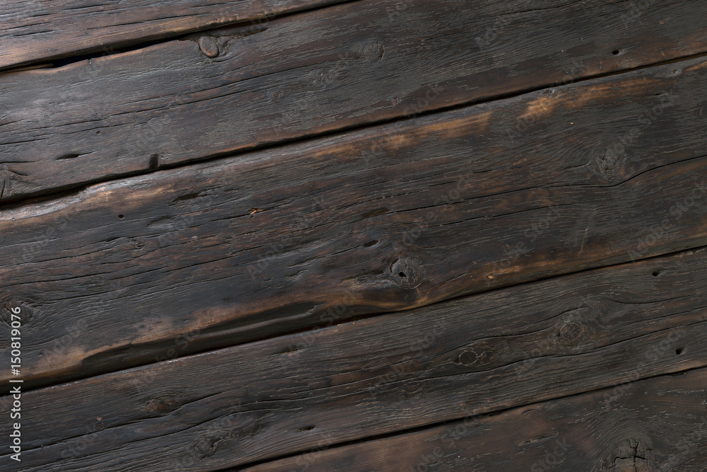 Fototapeta premium Wood texture Background. Dark wood background close up