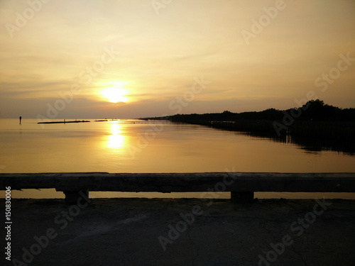 Sunset over the beach in thailand