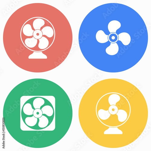 Fan icon set.