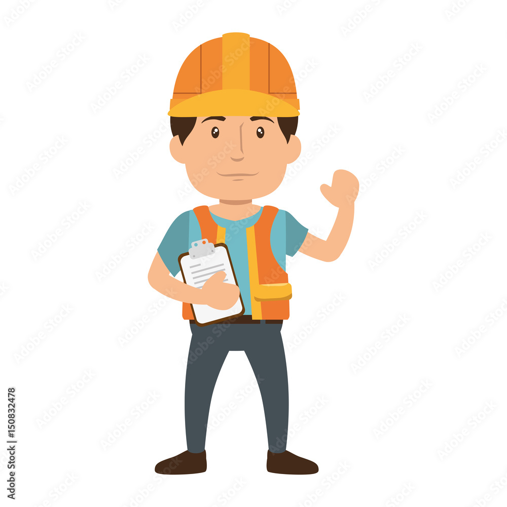 Worker man cartoon icon vector illustration graphic design Worker man cartoon icon vector illustration graphic design