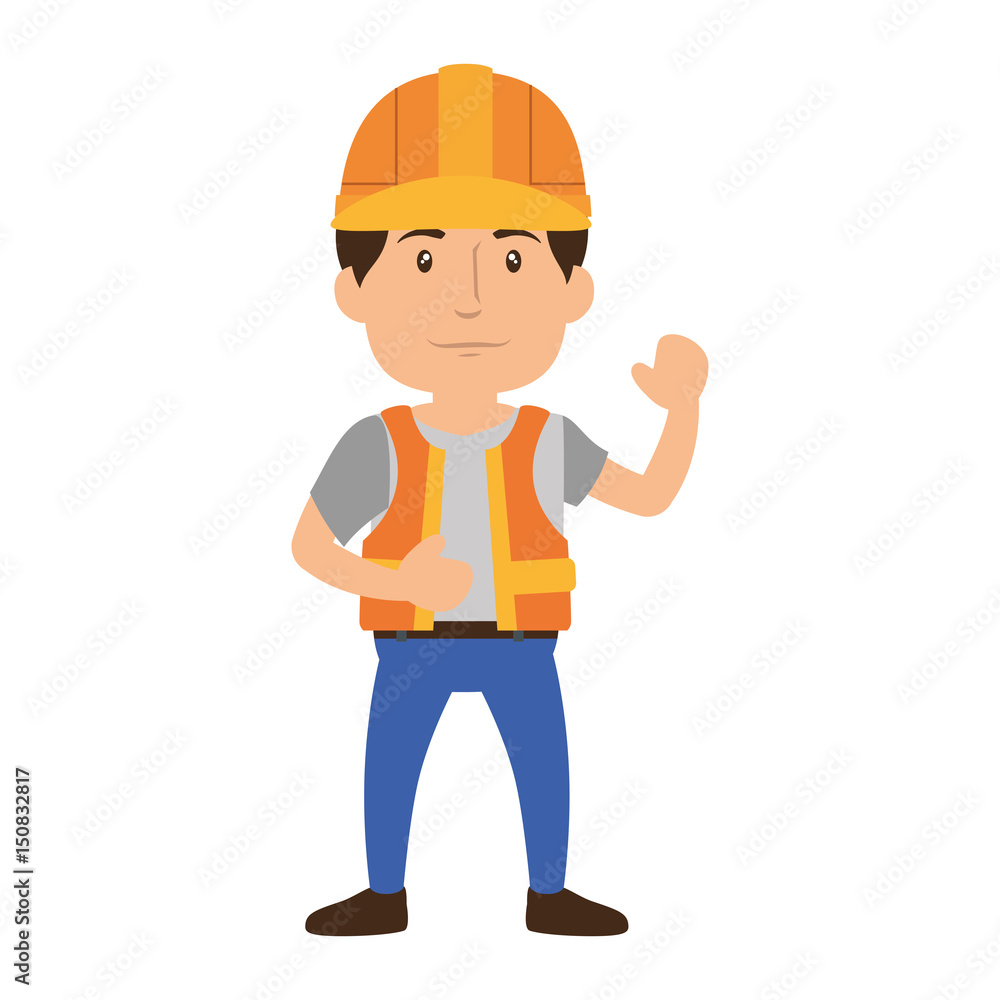 Worker man cartoon icon vector illustration graphic design Worker man cartoon icon vector illustration graphic design