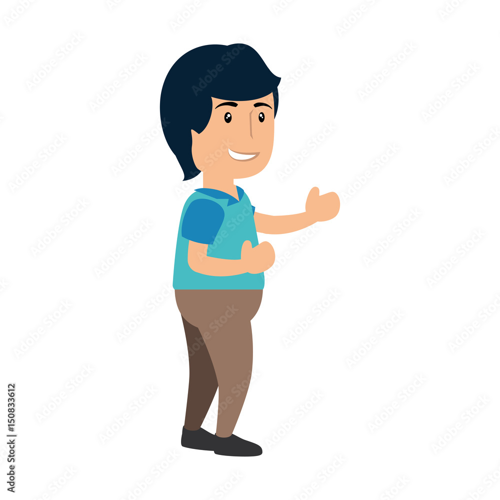 Man cute cartoon icon vector illustration graphic design