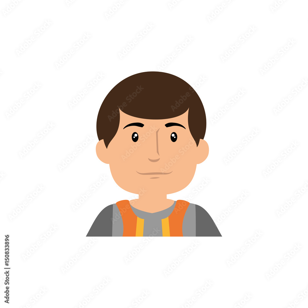 Worker man cartoon icon vector illustration graphic design