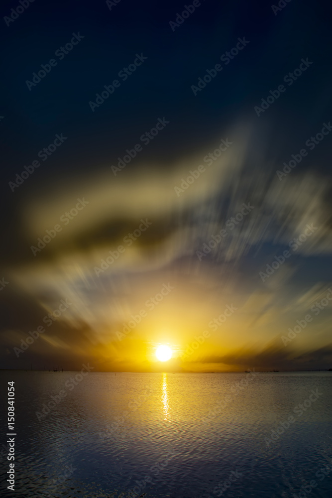 Sunset sky with motion cloud at the lake, thailand. Sunset sky with motion cloud at the lake, thailand.