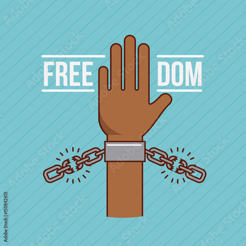 freedom stop racism image vector illustration design 