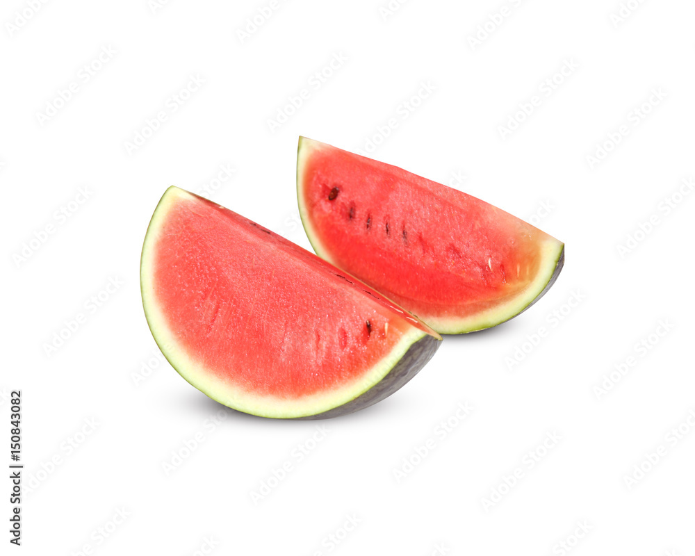 half of watermelon isolated on white background. half of watermelon isolated on white background.