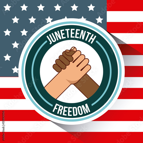 juneteenth freedom day  stop racism image vector illustration design 