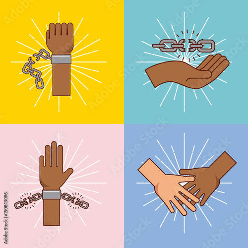 freedom stop racism image vector illustration design 