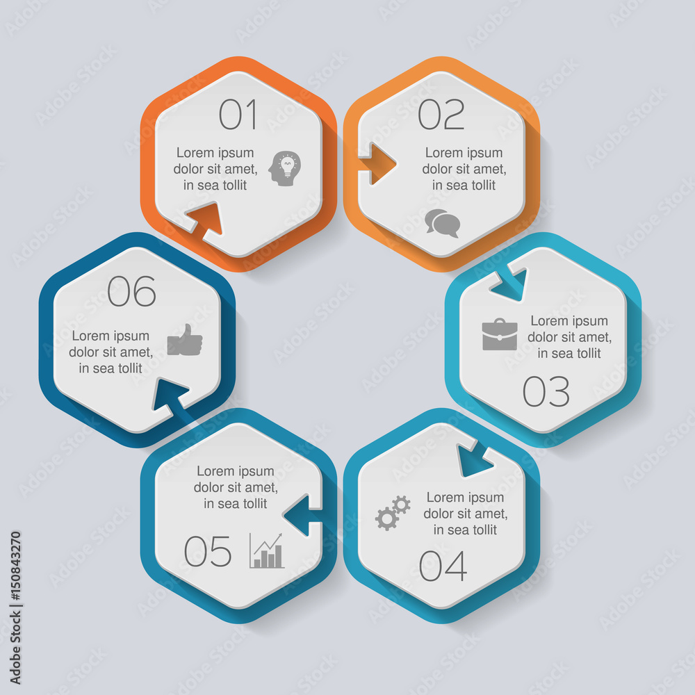 Vector infographic template for diagram, graph, presentation, chart, business concept with 6 options. Vector infographic template for diagram, graph, presentation, chart, business concept with 6 options.