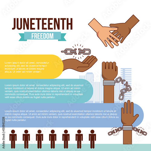 juneteenth freedom day  stop racism image vector illustration design 