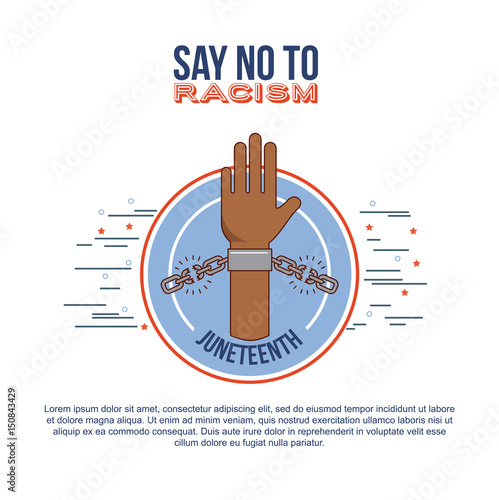 infographic say no to stop racism image vector illustration design 
