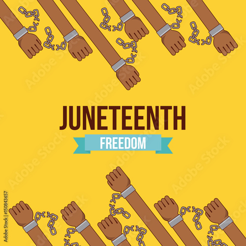 juneteenth freedom day  stop racism image vector illustration design 
