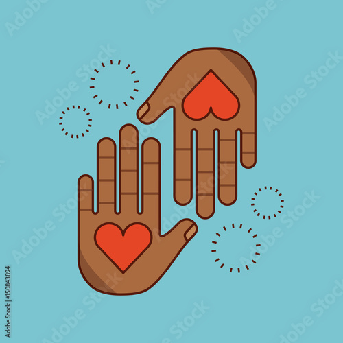 hands stop racism image vector illustration design 