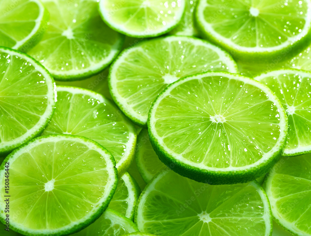 close up of lime slices background close up of lime slices background