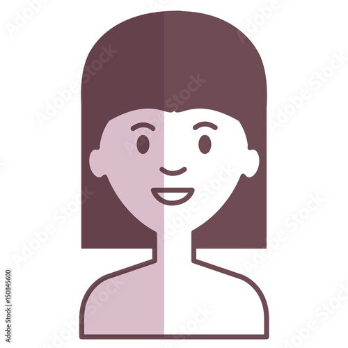 young woman shirtless avatar character vector illustration design
