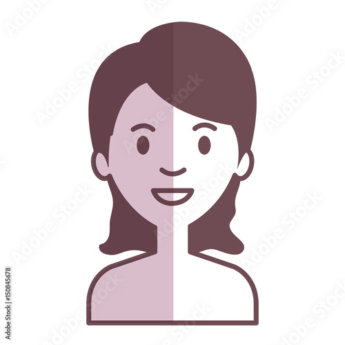 young woman shirtless avatar character vector illustration design