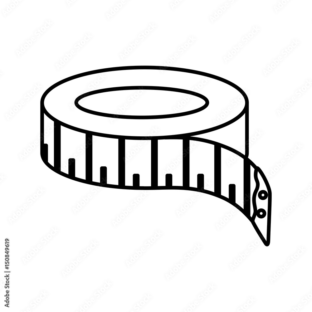 tape sewing measure icon vector illustration design