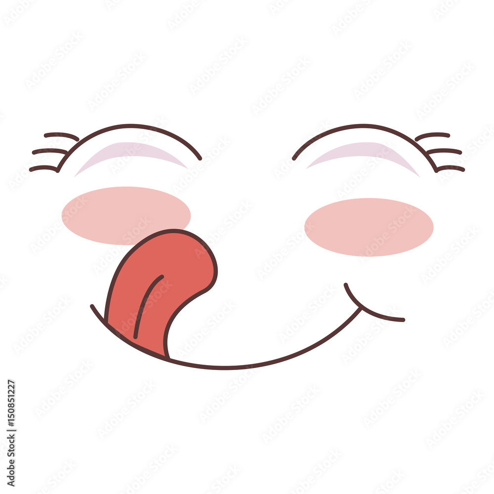 face emoticon kawaii style vector illustration design face emoticon kawaii style vector illustration design