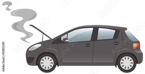 エンストする車のイメージイラスト