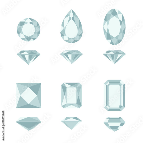 Diamond and gemstone shapes.
