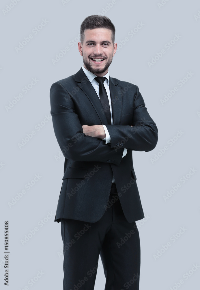 Smiling business man isolated on white Smiling business man isolated on white