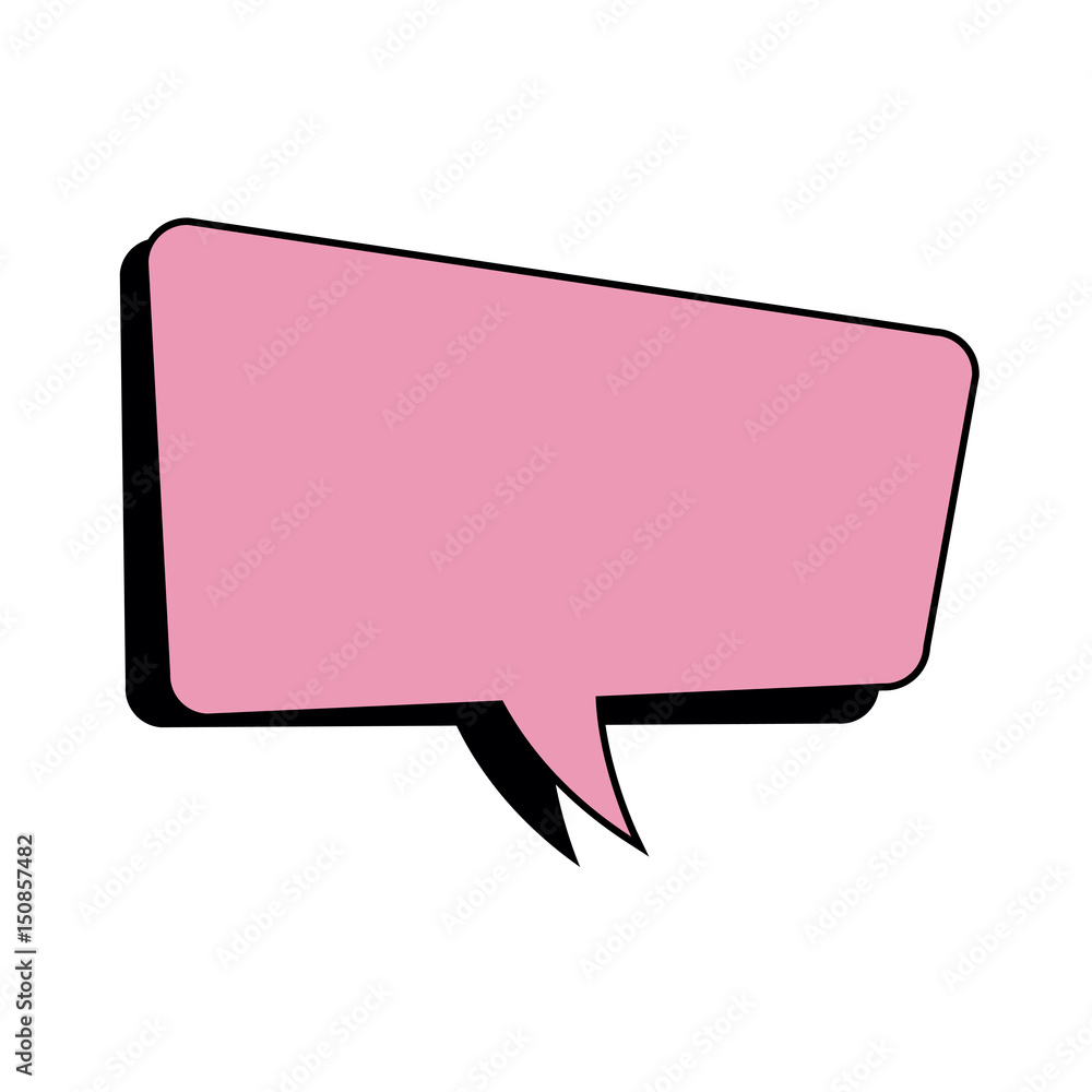 Fototapeta premium pink speech bubble dialog comic vector illustration design
