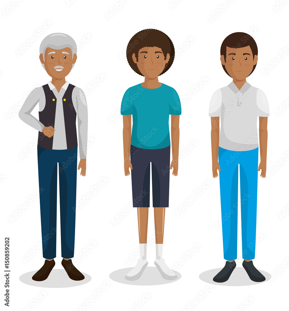 family group characters icon vector illustration design