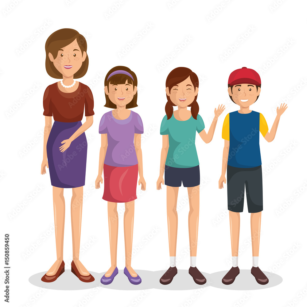 family group characters icon vector illustration design family group characters icon vector illustration design