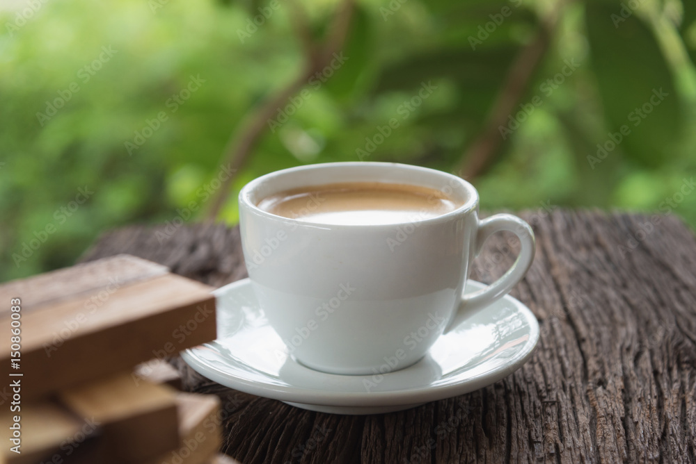 Coffee cup and beans Coffee cup and beans