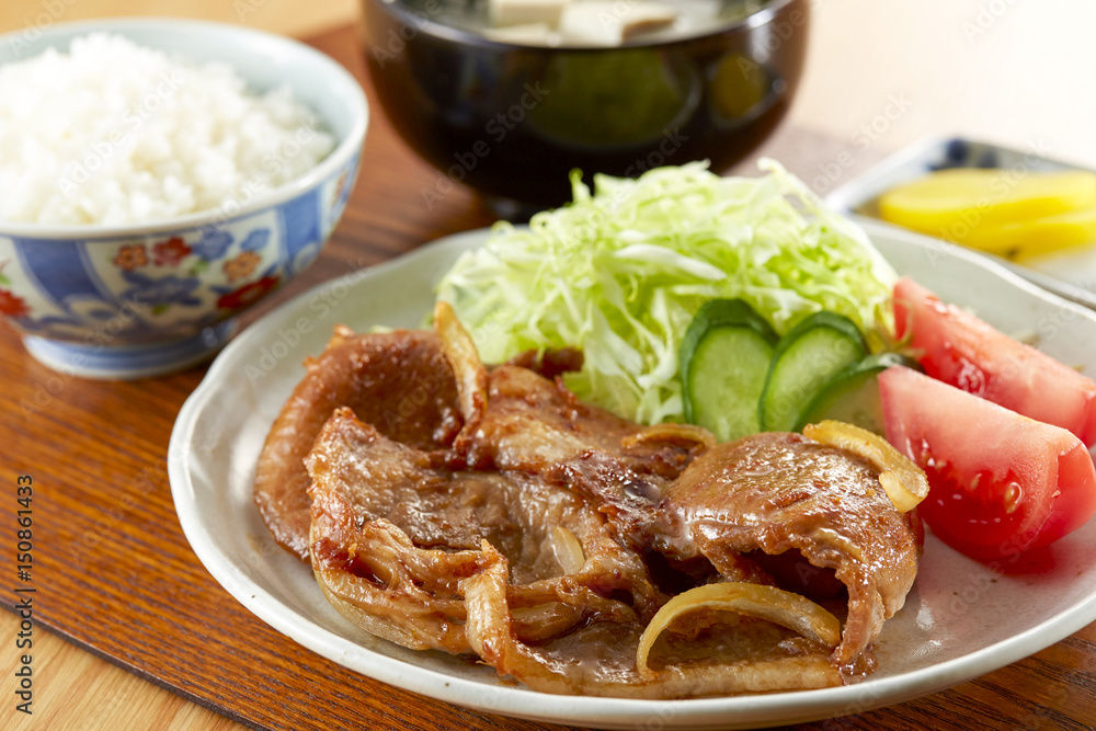 豚のしょうが焼き定食 豚のしょうが焼き定食