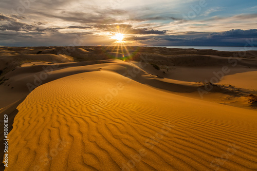 Beautiful views of the desert landscape. Gobi Desert. Mongolia
