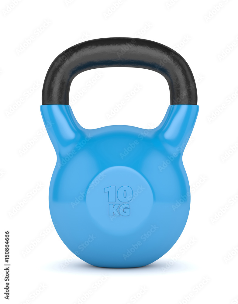 3d render of kettlebell over white 3d render of kettlebell over white
