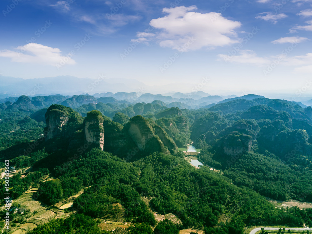 Obraz premium China's Taoist shrine. Landscape of Karst, Jiangxi Mount Longhu, 5A scenic spot
