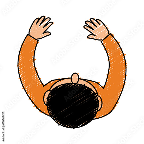 young man avatar character vector illustration design