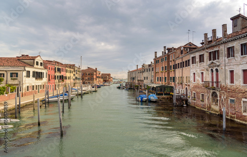 grand canal and historic houses in Venice, italy